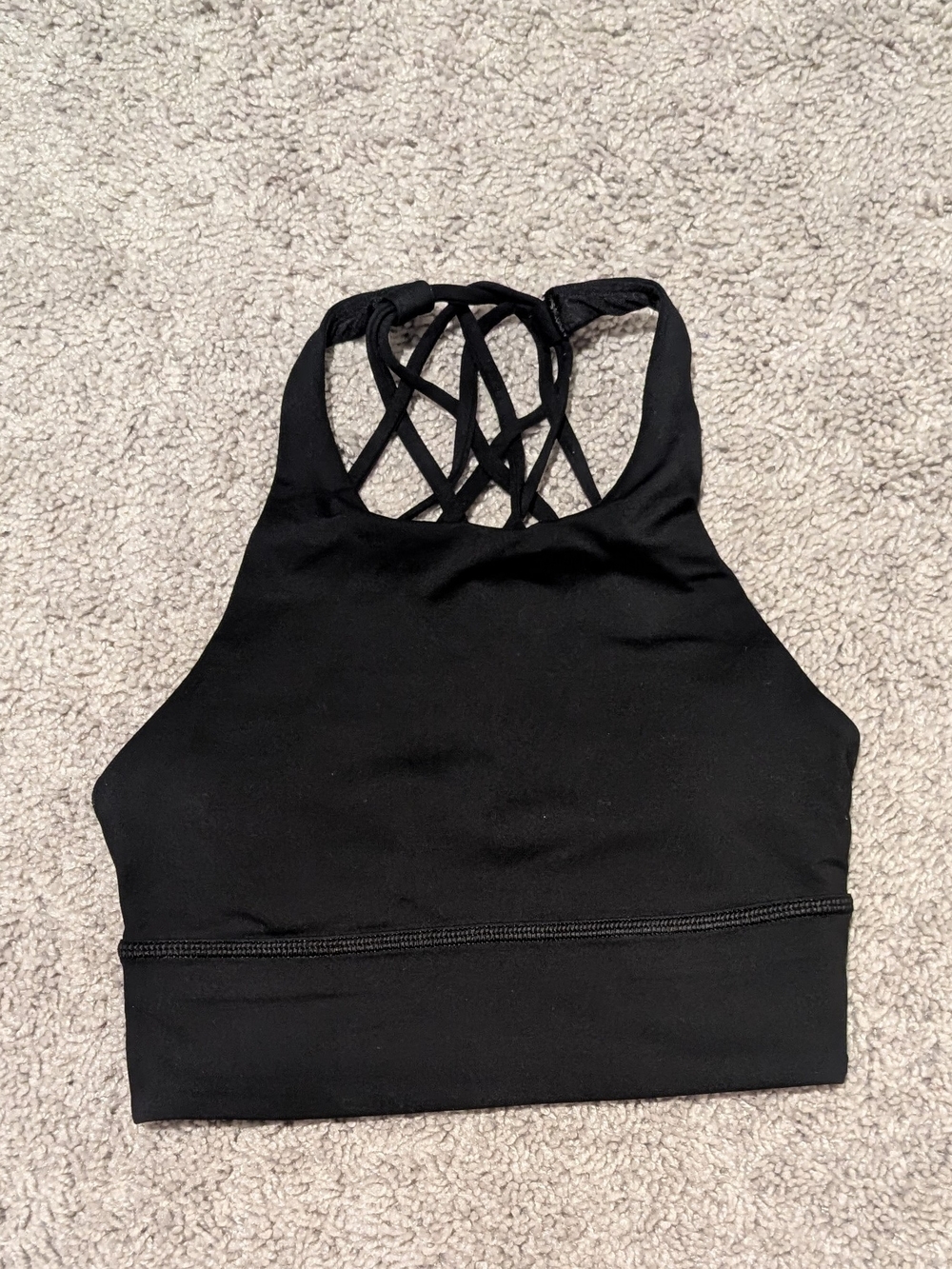 lululemon athletica Black Strappy High-Neck Sports Bralette